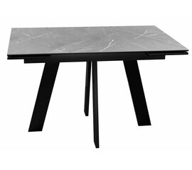 Стол DikLine SKM120 Керамика серый мрамор/подстолье черное/опоры черные (2 уп.) | Интернет магазин мебели и декора LifeDekor