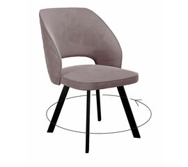 Стул DikLine 274 поворотный Z48 капучино, ножки черные | Интернет магазин мебели и декора LifeDekor