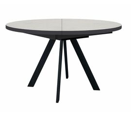 Стол DikLine RD120 хромикс белый/ опоры черные | Интернет магазин мебели и декора LifeDekor