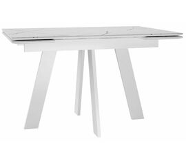 Стол DikLine SKM120 Керамика Белый мрамор/подстолье белое/опоры белые (2 уп.) | Интернет магазин мебели и декора LifeDekor