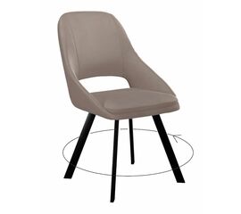 Стул DikLine 247 поворотный, Z48 капучино, ножки черные | Интернет магазин мебели и декора LifeDekor