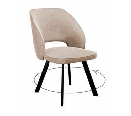 Стул DikLine 274 поворотный Z128 бежевый, ножки черные | Интернет магазин мебели и декора LifeDekor