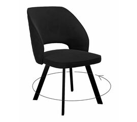 Стул DikLine 274 поворотный К21 черный, ножки черные | Интернет магазин мебели и декора LifeDekor