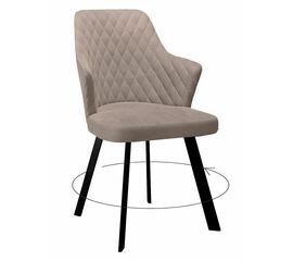 Стул DikLine 245 поворотный, К4 капучино, ножки черные | Интернет магазин мебели и декора LifeDekor