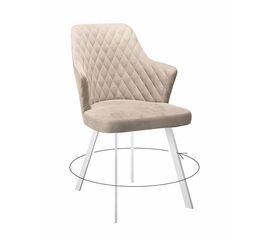 Стул DikLine 245 поворотный, C103 крем, ножки белые | Интернет магазин мебели и декора LifeDekor