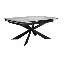 Стол DikLine KM160 мрамор С31 (керамика серая глянец)/опоры черные | Интернет магазин мебели и декора LifeDekor