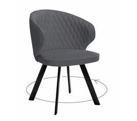 Стул DikLine 249 поворотный, B28 ANTRACITE, ножки черные | Интернет магазин мебели и декора LifeDekor