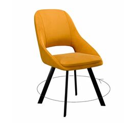 Стул DikLine 247 поворотный, Z280 апельсин, ножки черные | Интернет магазин мебели и декора LifeDekor
