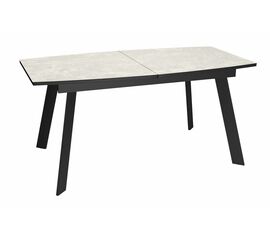 Стол DikLine XL160 хромикс белый/черный / опоры черные | Интернет магазин мебели и декора LifeDekor