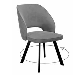 Стул DikLine 274 поворотный Z28 серый, ножки черные | Интернет магазин мебели и декора LifeDekor