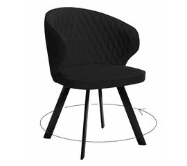 Стул DikLine 249 поворотный, K21 черный, ножки черные | Интернет магазин мебели и декора LifeDekor