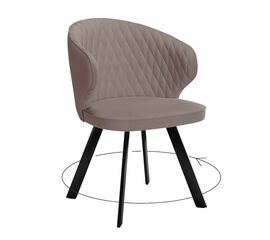 Стул DikLine 249 поворотный, B5 LATTE, ножки черные | Интернет магазин мебели и декора LifeDekor