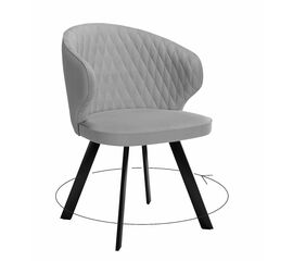 Стул DikLine 249 поворотный, B22 GREY, ножки черные | Интернет магазин мебели и декора LifeDekor
