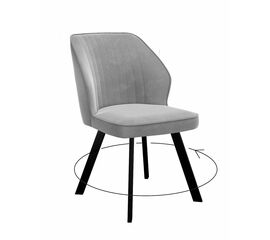 Стул DikLine 232 поворотный B22 GREY, ножки черные | Интернет магазин мебели и декора LifeDekor