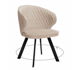 Стул DikLine 249 поворотный, B03 BEIGE, ножки черные | Интернет магазин мебели и декора LifeDekor