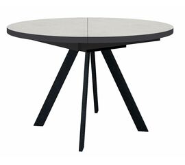 Стол DikLine RD100 Хромикс белый/опоры черные | Интернет магазин мебели и декора LifeDekor