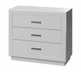 Комод «Эстель 3Я» КМК 0738.10-01, Белый/ Белый глянец | Интернет магазин мебели и декора LifeDekor