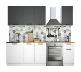 Кухонный гарнитур «Ника» Нео 1,8м, Антрацит/Белый | Интернет магазин мебели и декора LifeDekor