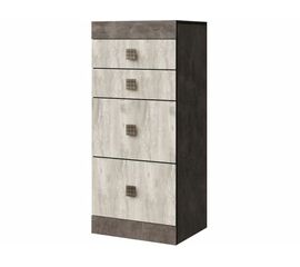 Комод «Лондон 4Я» КМК 0467.22, Оникс/Бетон пайн светлый | Интернет магазин мебели и декора LifeDekor