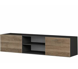 Тумба ТВ «Альда 2Д» КМК 0782.6, черный/дуб велингтон | Интернет магазин мебели и декора LifeDekor