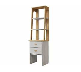 Стеллаж «Скандинавия» 2Я КМК 0905.19, Бетон пайн светлый/ дуб наварра | Интернет магазин мебели и декора LifeDekor