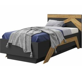 Кровать «Скандинавия 900» КМК 0905.2, Антрацит/ дуб наварра | Интернет магазин мебели и декора LifeDekor