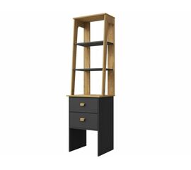 Стеллаж «Скандинавия» 2Я КМК 0905.19, Антрацит/ дуб наварра | Интернет магазин мебели и декора LifeDekor