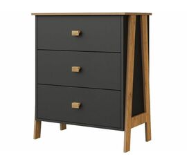 Комод «Скандинавия» КМК 0905.10, Антрацит/Дуб Наварра | Интернет магазин мебели и декора LifeDekor