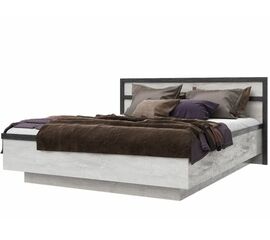 Кровать «Тиффани-1 1600» п/м КМК 0880.5, Бетон пайн светлый/ Дуб шале графит | Интернет магазин мебели и декора LifeDekor