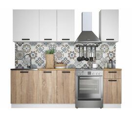 Кухонный гарнитур «Ника» Нео 1,8м, Белый/Дуб сонома | Интернет магазин мебели и декора LifeDekor