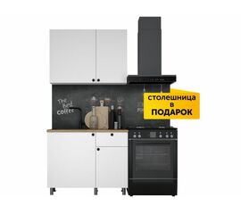 Кухонный гарнитур «Ева» 100см, Белый шагрень (дуб классический) | Интернет магазин мебели и декора LifeDekor