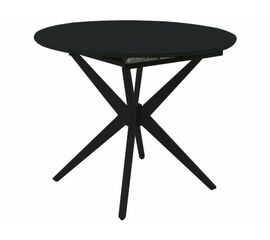 Стол «Сидней СВ» стекло черное, каркас черный | Интернет магазин мебели и декора LifeDekor