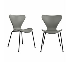 Комплект из 2-х стульев Seven Style серый с чёрными ножками | Интернет магазин мебели и декора LifeDekor
