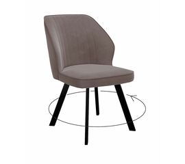 Стул DikLine 232 поворотный B5 LATTE, ножки черные | Интернет магазин мебели и декора LifeDekor