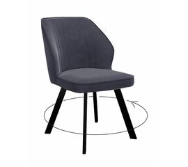 Стул DikLine 232 поворотный B28 ANTRACITE, ножки черные | Интернет магазин мебели и декора LifeDekor