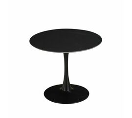 Стол Tulip D90, столешница керамика черный мрамор /опора черный | Интернет магазин мебели и декора LifeDekor