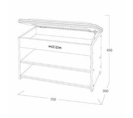 Обувница Патриция (Венге/oregon perl-120) | Интернет магазин мебели и декора LifeDekor