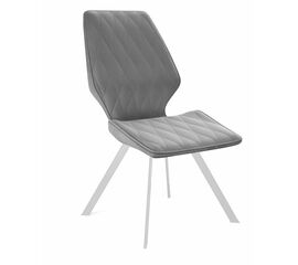 Стул DikLine 242M B22 GREY/ ножки белые | Интернет магазин мебели и декора LifeDekor