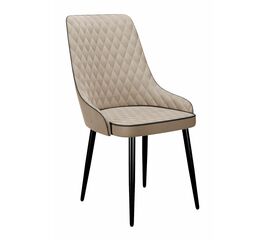 Стул DikLine 305 микровелюр Z128 бежевый/ ножки черные | Интернет магазин мебели и декора LifeDekor