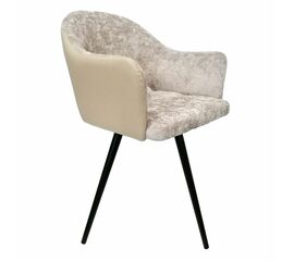 Стул Bruno латте шенилл с экокожей с поворотным механизмом | Интернет магазин мебели и декора LifeDekor