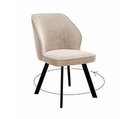 Стул DikLine 232 поворотный B03 BEIGE, ножки черные | Интернет магазин мебели и декора LifeDekor