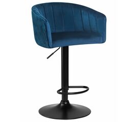 Стул барный DOBRIN DARCY BLACK, синий велюр (1922-20), Вариант: синий велюр (1922-20) | Интернет магазин мебели и декора LifeDekor