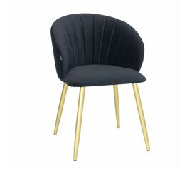 Стул Paola графит, матовое золото, на поворотном механизме | Интернет магазин мебели и декора LifeDekor