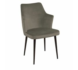 Стул с подлокотниками Hunt, бархат 03 / чёрный конус | Интернет магазин мебели и декора LifeDekor