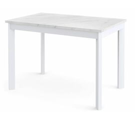 Стол Dikline L110 Мрамор белый (ЛДСП EGGER)/Опоры белый | Интернет магазин мебели и декора LifeDekor