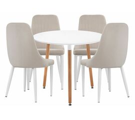 Обеденная группа Уин 80 white / beige | Интернет магазин мебели и декора LifeDekor