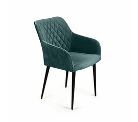 Стул с подлокотниками Robert, бархат зелёный 19 | Интернет магазин мебели и декора LifeDekor