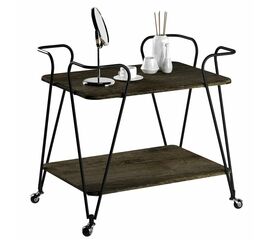 Стол сервировочный Эстер черный/дуб маррон | Интернет магазин мебели и декора LifeDekor