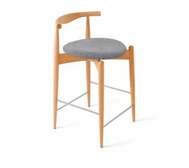 Стул Noble полубарный серый, опора бук светлый | Интернет магазин мебели и декора LifeDekor