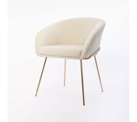 Дизайнерский стул Elegans бежевый, основание золото | Интернет магазин мебели и декора LifeDekor